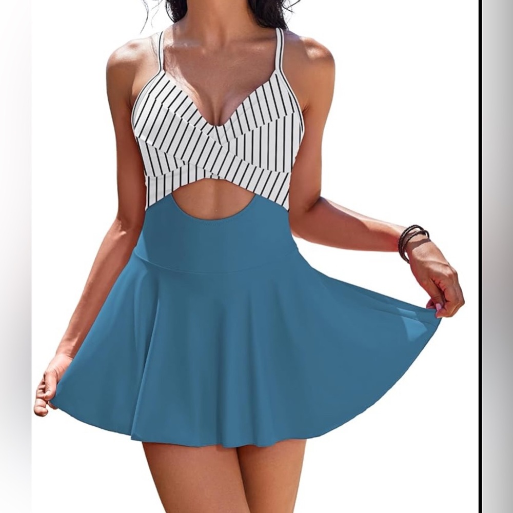 Blue Skater Skirt